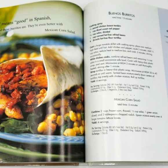 2/$10 Cooking Light 5 Ingredient 15 Minute Cookbook Hardcover Vintage Book - Picture 8 of 10